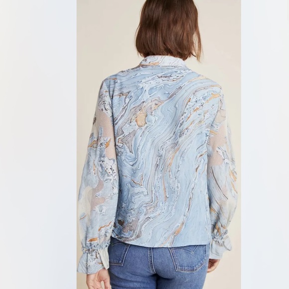 Geisha Designs Anthropologie Portia Marble blouse - Picture 3 of 12